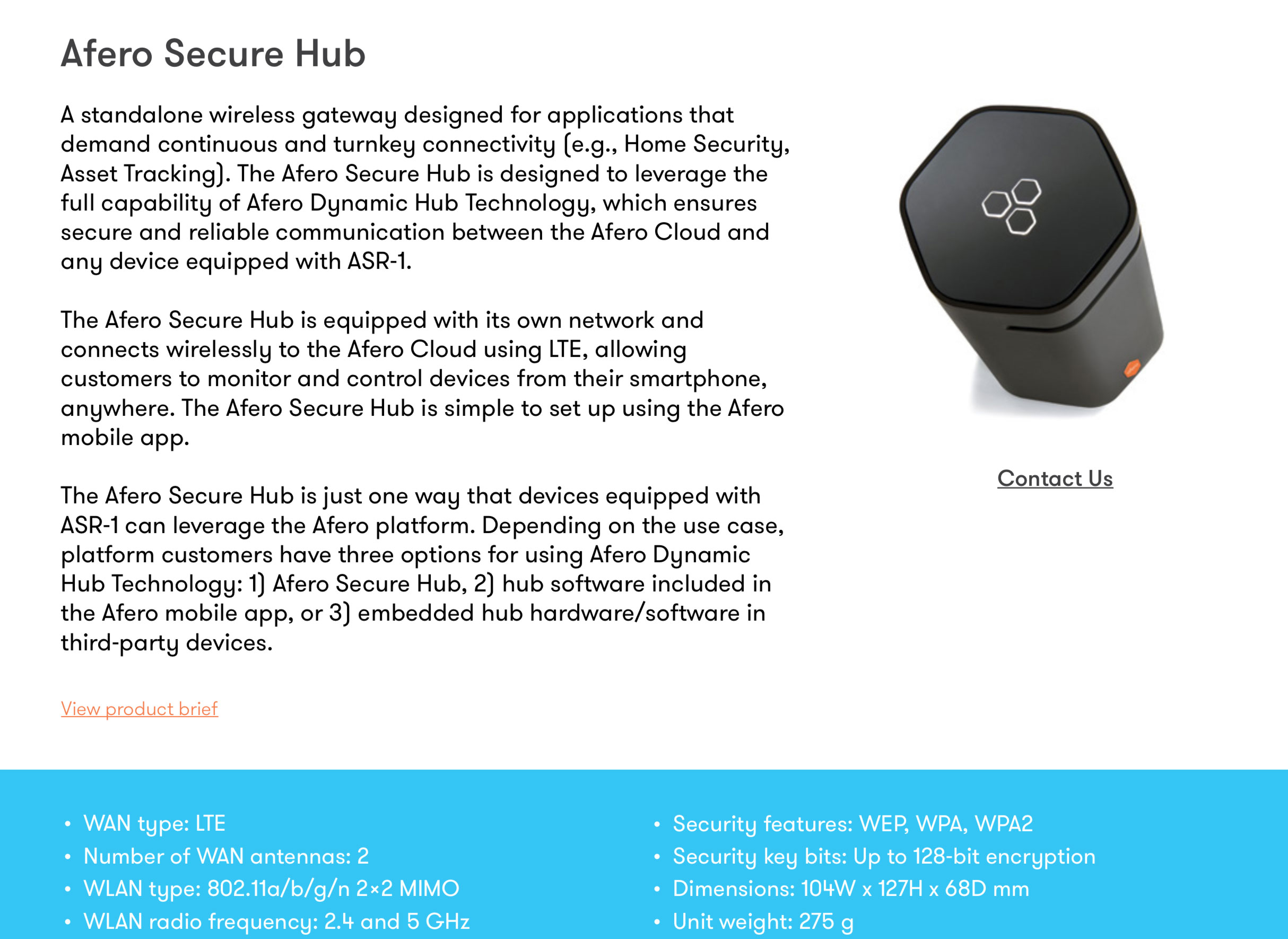 Afero Secure Hub