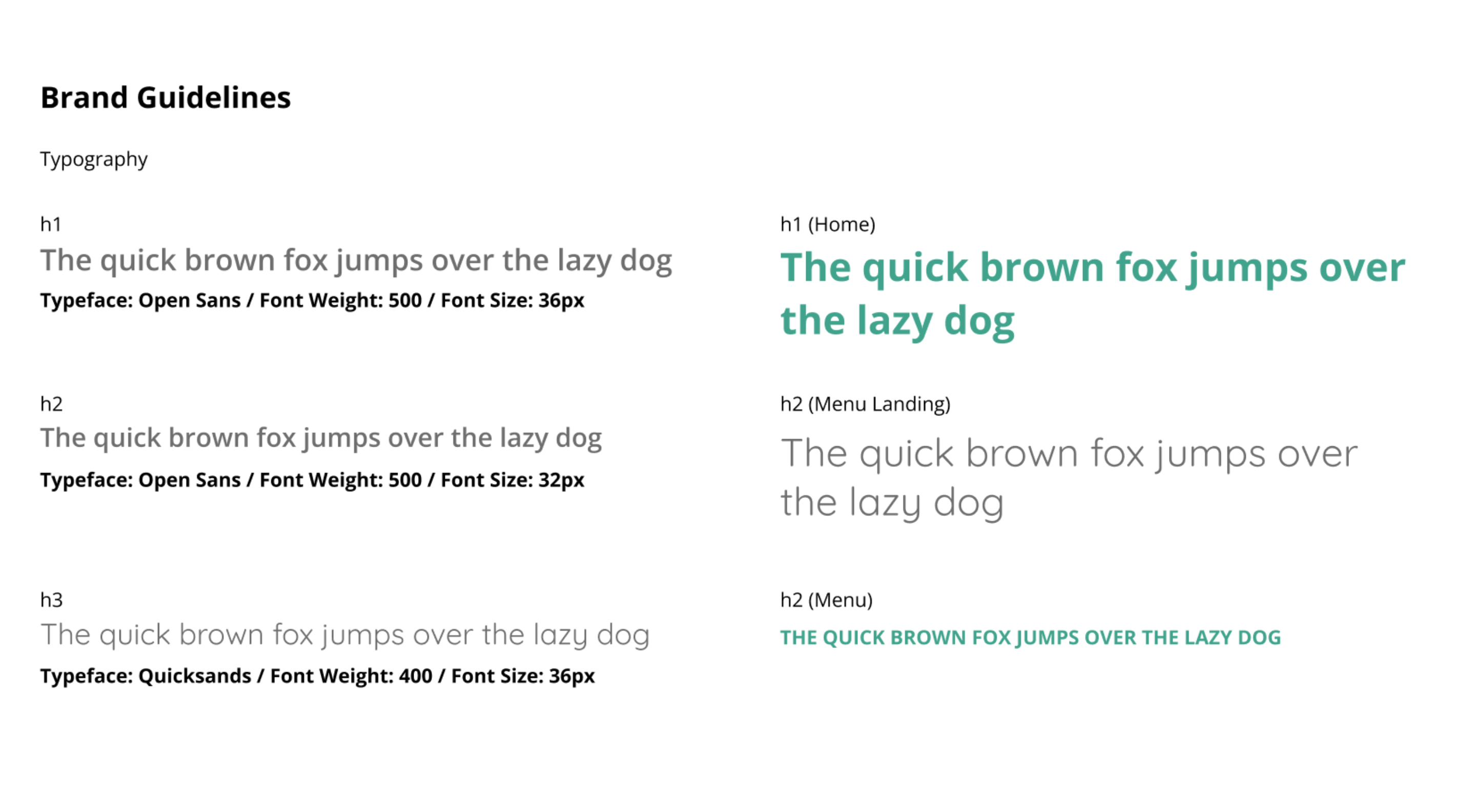 Brand Guidelines - Typography