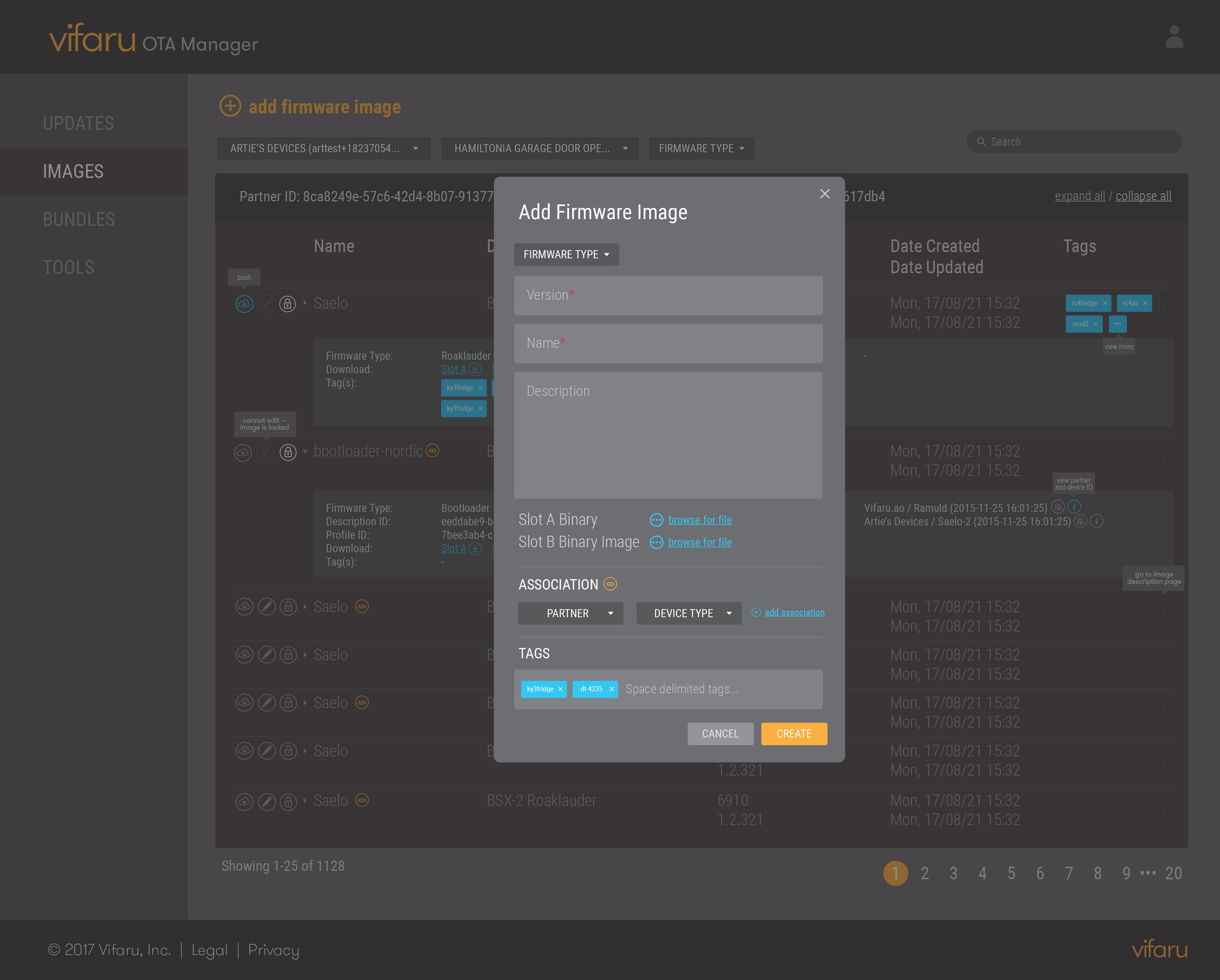 Add Firmware Image Modal